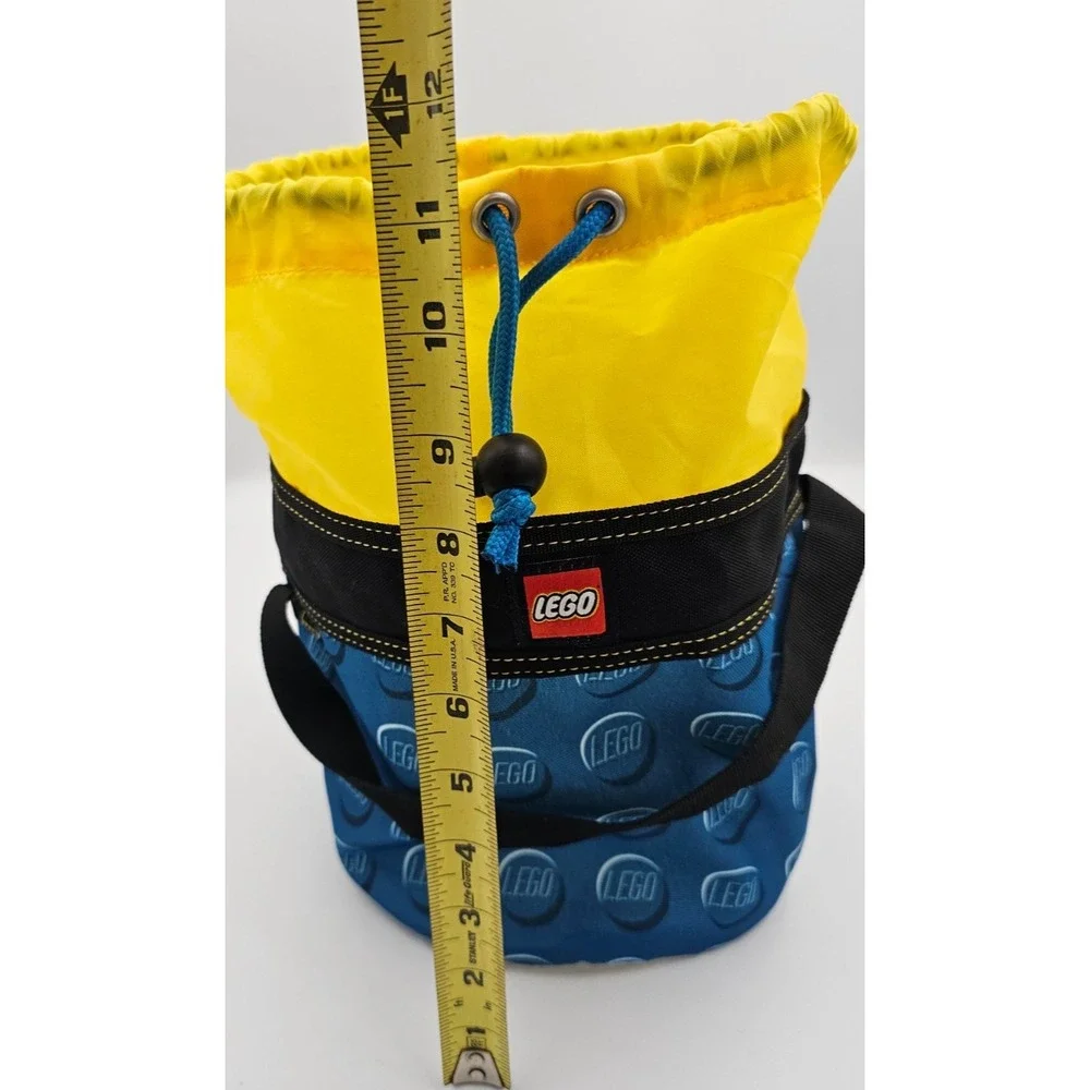 LEGO Cinch Bucket Bag Blue Yellow Drawstring Organizer Storage TT0212700